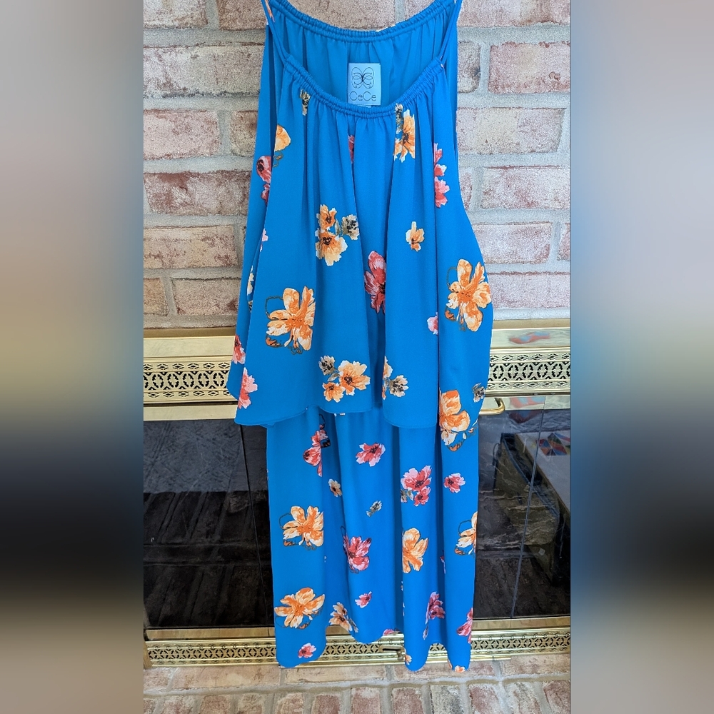 CeCe Blue Floral Dress
